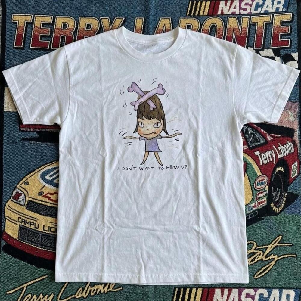 Yoshitomo Nara I Dont Want To Grow Up White Cotton T Shirt